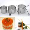 Kaltgericht-Formen aus Edelstahl mit Stoßstange, Runde Mousse-Ringe Set Salat-Reis-Form - Küchenwerkzeuge & Hotelbedarf