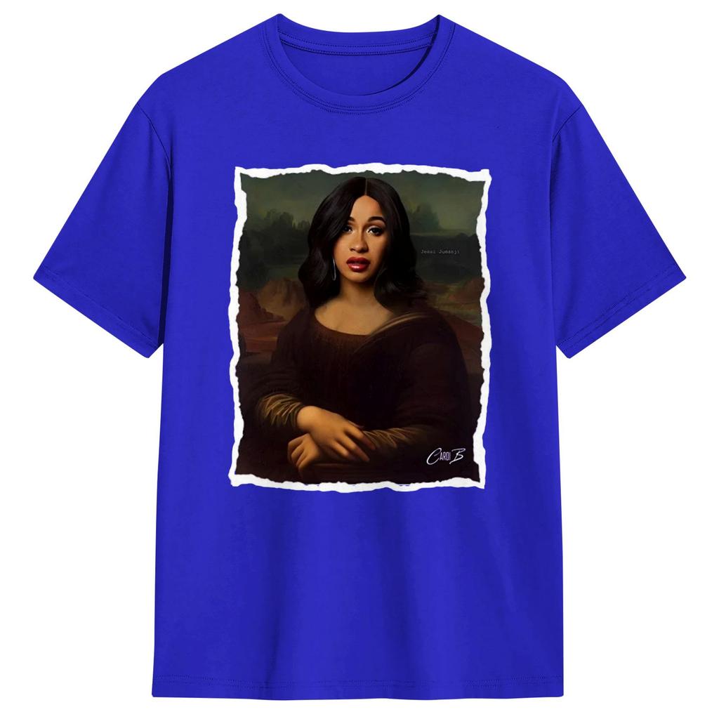 Mona Cardi B Tshirt Fashion T Shirts Shortsleeved Streetwear Tops Beach 100 Cotton Oversized Clothing