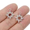 10Pcs Silver Plated Crystal Star Charm Pendant For Jewelry Making Bracelet Necklace Diy Earrings Accessories Craft 22X18Mm