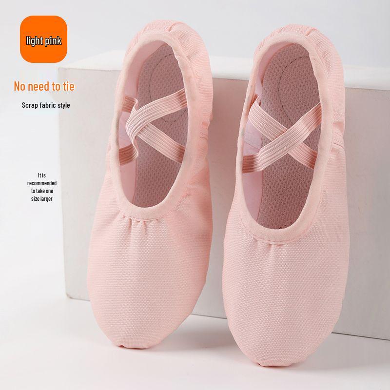 Girls' Soft Sole Ballet Shoes – Women's Lace-Free Dance and Body Shaping Practice Footwear