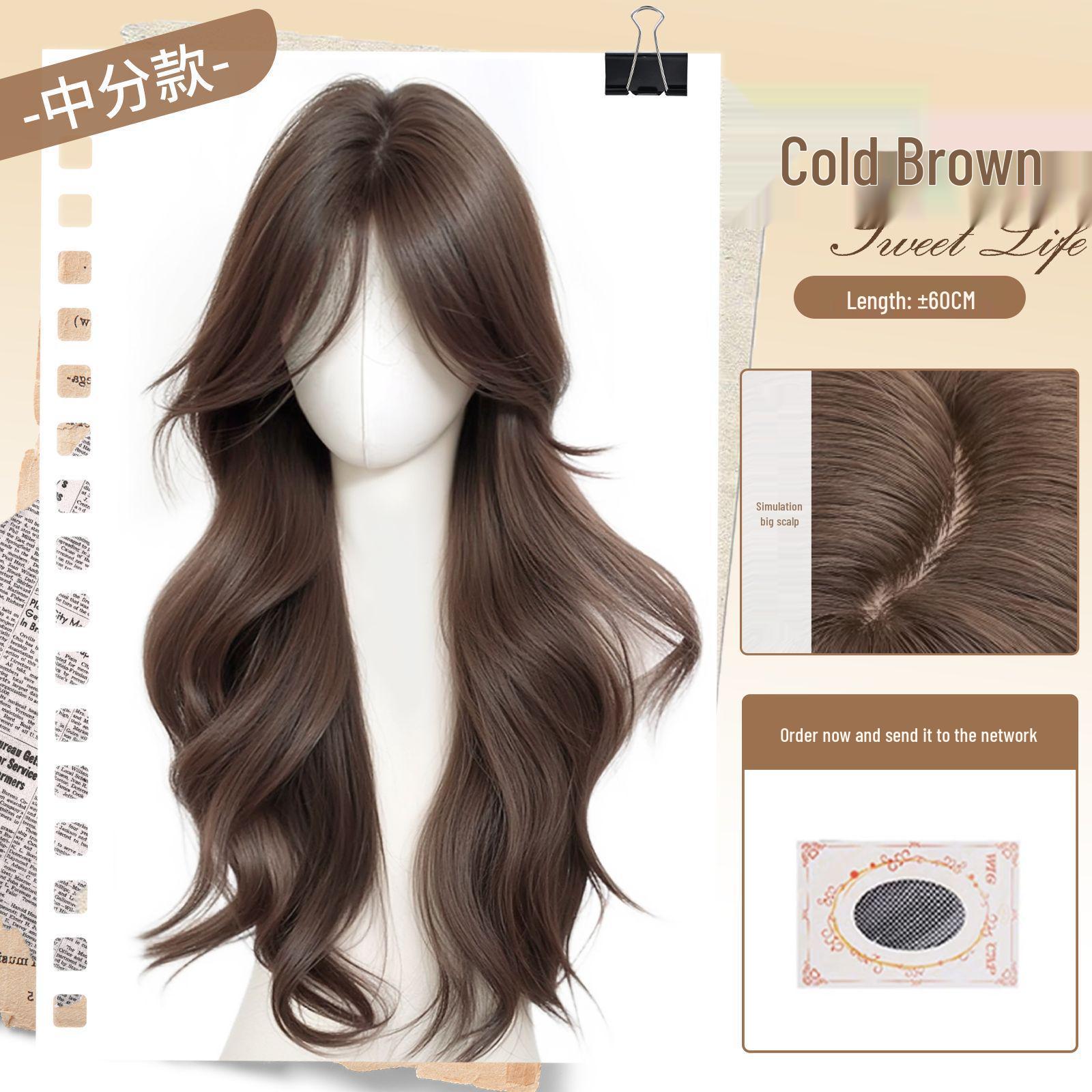 Женский парик на полную голову, длинный, волнистый, кудрявый, с бесшовной челкой