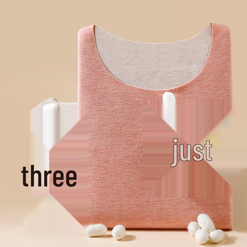 Women's Winter Fleece-Lined Silk Wool Underwear Set - Extra Thick Heat-Generating Base Layer for Autumn.