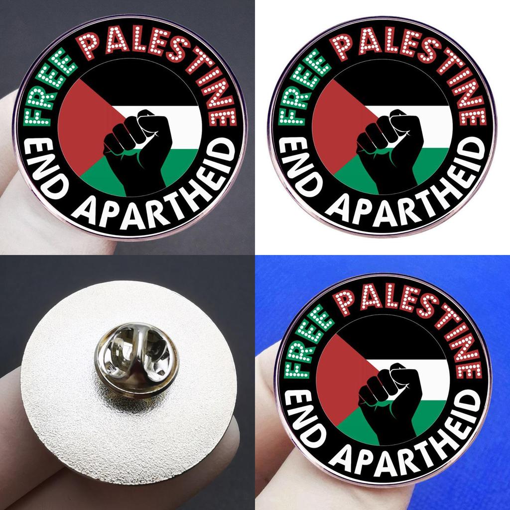 Broche Pin Palestine Libre Décorative et Robuste en Alliage Métallique Accessoire
