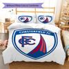 Chesterfield F.C.C Vzorované povlečení, Sada přikrývky Povlak na přikrývku Povlak na polštář Domácí Dárek k narozeninám (1 * povlak na peřinu + 2 * povlak na polštář, bez jádra)