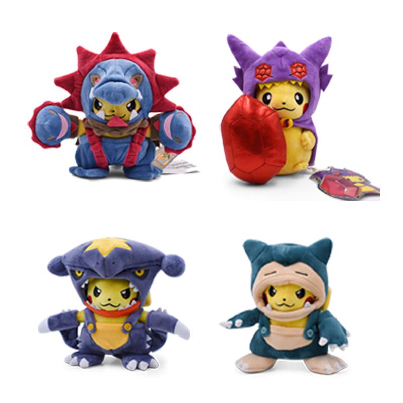 Pikachu Cosplay Toy Charizard Snorlax Garchomp Tyranitar Hydreigon Anime Eevee Lapras Stuffed Plush Morpeko Peluche Doll
