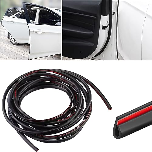 

CTRICALVER Car Door Edge Protector, 5M Car Edge Trim Seal Protector U-Shaped Car Protective Door Edge Guard Fit Most Cars (Black)