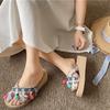 2025 new beach slippers women's summer wear fashion seaside tassel comfortable thick bottom holiday cool slippers women