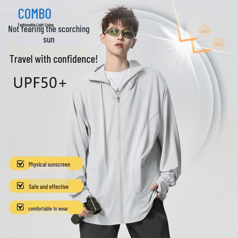 Kangbo Unisex UV Protection Ice Silk Hooded Jacket