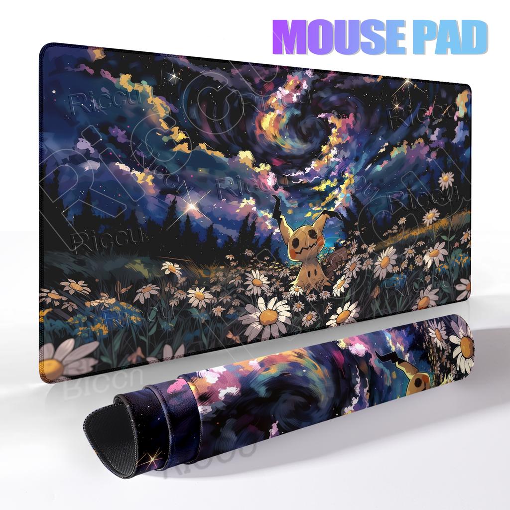 Gaming Mouse Pad XXL Keyboard Pokemon Mimikyu Mouse Mat Anime Gamer Notebook Pc Extended Mousepad Desk Accessories E-Sports Pads