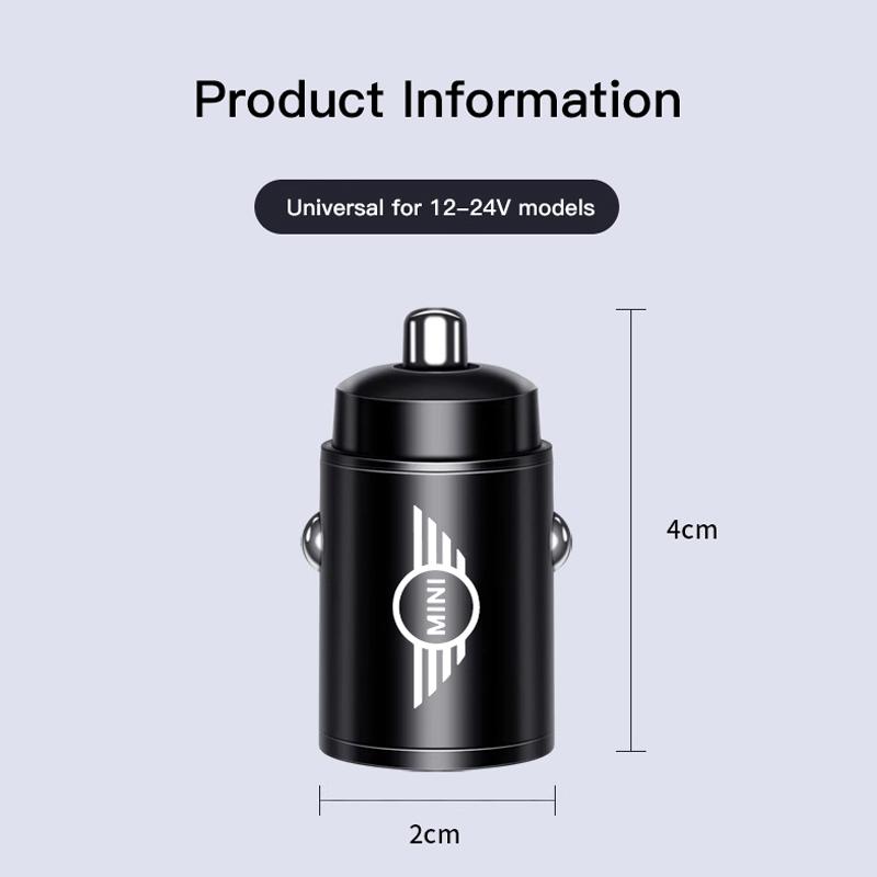 Micro Car Quick Charger Vehicle Cigarette Lighter Convert Plug For Mini Cooper JCW Works R56 R50 F54 F55 F56 F57 F60 R52 R53 R55