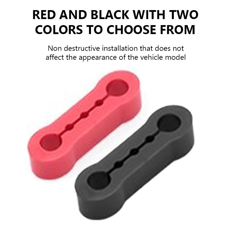 SEAMETAL 4pcs Car Door Lock Shock Absorber Pad Silicone Anti-Vibration Silent Damper Buffer Door Lock Buckle Protector