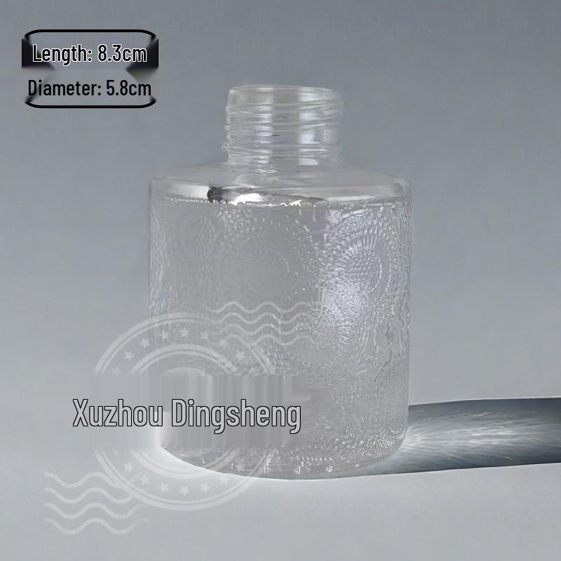 High-End Retro Glass Vase Set: Floor-Standing Transparent Ornaments In Soft Ins Style