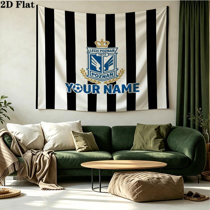 Custom Name Lech Poznan2 Printed Tapestry – Wall Hanging for Bedrooms, Dorms, and Home Decor