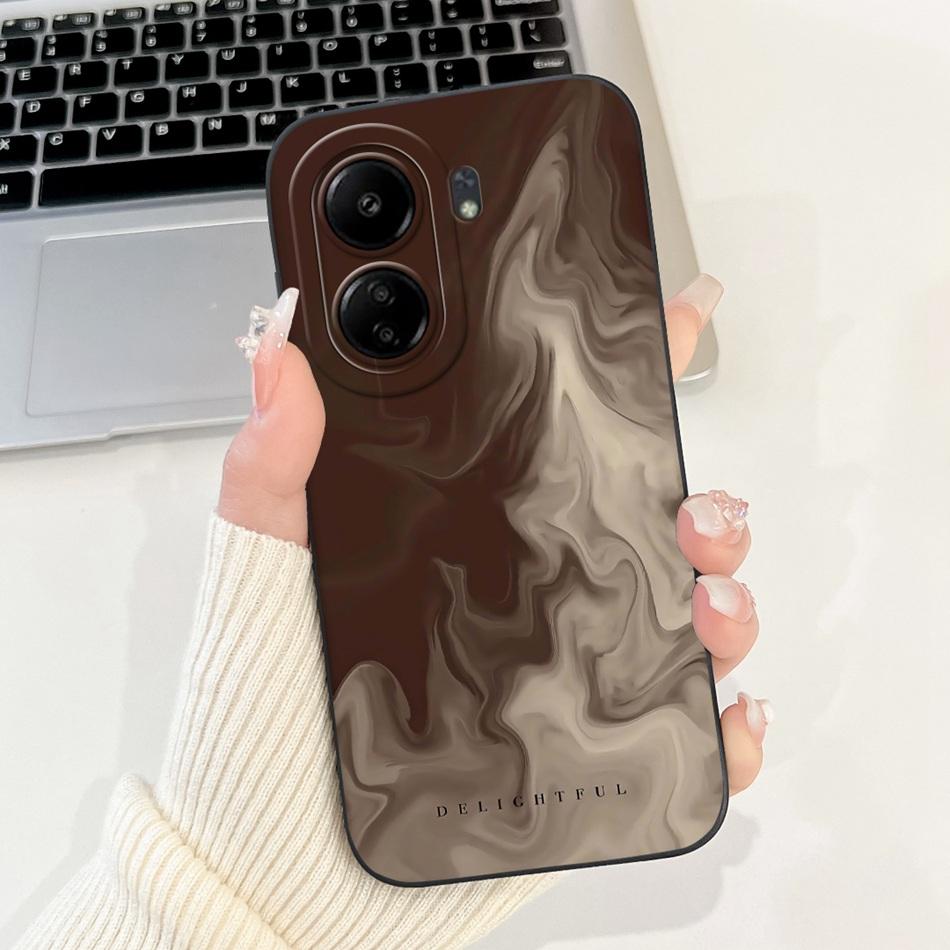 For Xiaomi Redmi 13C New Fashion Dusk Beach Painting Case For Redmi 13C 4G Soft Silicone Phone Cases