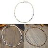 Summer Mens Geometric Shell Bead Necklace With Stainless Steel Chain For Casual Wear