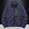 Men's Outdoor Stand Collar Fleece Jacket – Warm, Multi-Pocket, Autumn/Winter Casual Style
