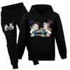 Kids Cotton Cartoon Hoodie And Jogging Pants Set For Winter And Spring Play