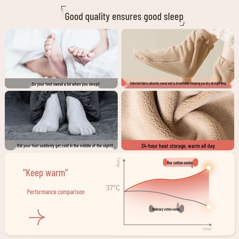 Chaussettes de nuit en velours pour femmes 2024: Chauffe-jambes chauds d'hiver pour le post-partum