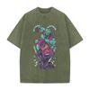Anime JoJos Bizarre Adventure Higashikata Jousuke Graphic T Shirt Men Casual Cotton Tshirt Vintage Washed Tshirt Harajuku Tops