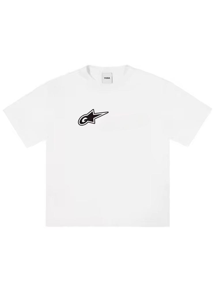 Herren-T-Shirt aus Baumwolle, Oversized-Schnitt mit Grafikprint, Y2K-Tops, Streetwear-T-Shirts mit kurzen Ärmeln, koreanische Mode, Goth- und Harajuku-Ästhetik