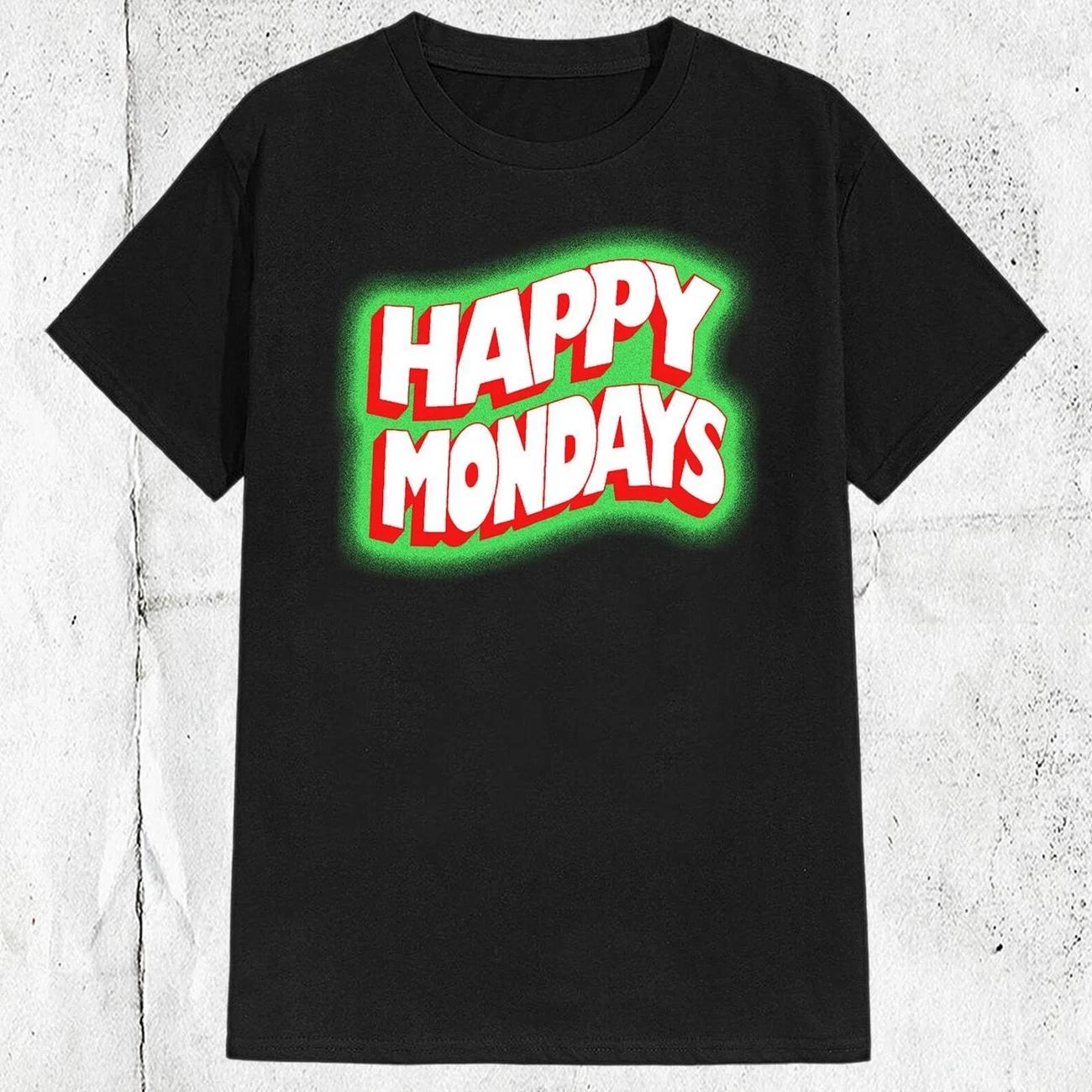 Happy Mondays band BLACK T-shirt short sleeve All sizes S-5XL 1T243 S