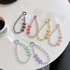 Candy Color 3D Heart Beaded Phone Lanyard Sparkling Glitter Strap Chain for iPhone 16 Pro Max 15 13 Handbag Accessory Ins Charm