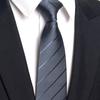 Men Striped Pattern Tie With Durable Material For Special Occasions