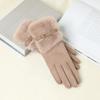 Velvet Women Gloves Thick Cycling Mittens Fashion Winter Suede Gloves  Outdoor