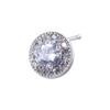 Vintage Simple Mini Handsome Cool Silver Korean Style Ear Stud Round Ear Stud Man Earrings Crystal