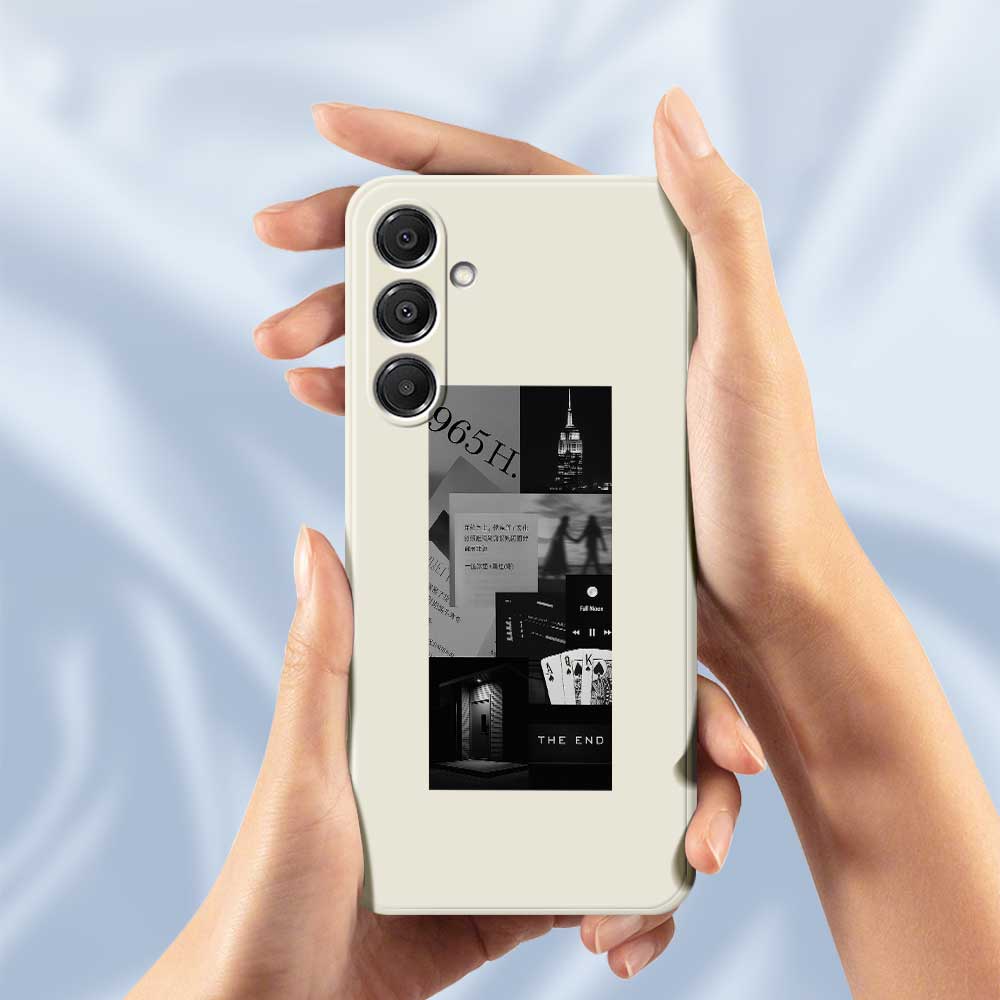 For Samsung Galaxy A16 5G/4G Case Stitching Photos Pattern Printing Straight Edge TPU Phone Back Cover