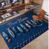 Decorative Artwork Theme Soft Crystal Velvet Rug Custom Name & Text Print Non Slip Floor Rug for Bedroom Living Room
