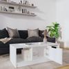 Vidaxl Stolik Kawowy, Biały 102X50X36 Cm, Materiał Drewnopochodny