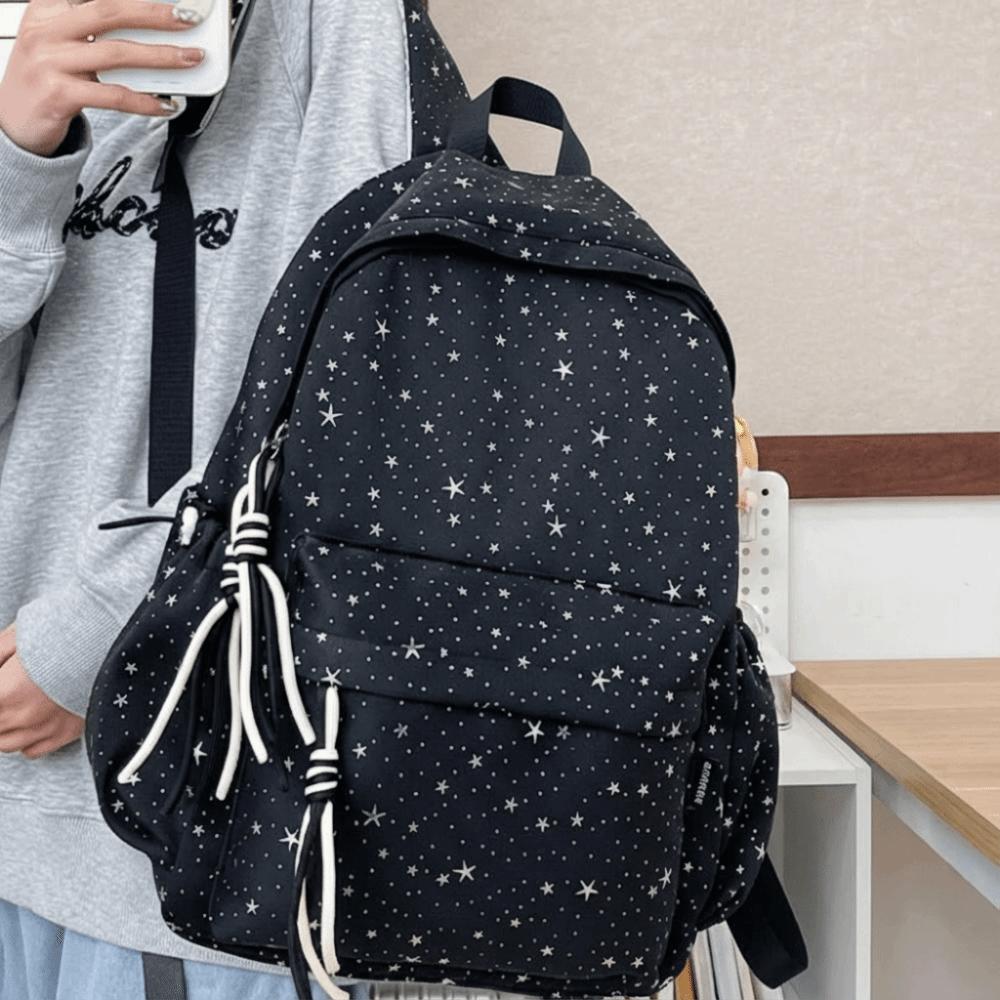 Oxford Cloth Student School Bag Large Capacity Travel Rucksack Fashion Star Backpack Students