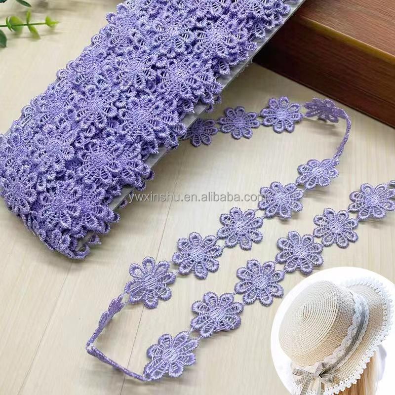 Wasserlösliche Spitze 1,2 cm DIY Spitze Zubehör Beliebte 8-Farben-Serie Wasserlösliche Verzierung Kleine Spitze Heißer Stil