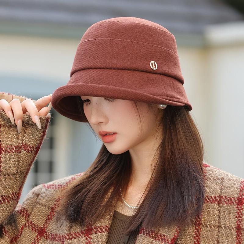 Korean New Curly Hat for Women In Autumn and Winter Casual Versatile Fisherman Hat Showing Face Small Basin Hat Hepburn Style Cloth Hat
