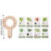 Montessori Magnifying Glass Toys Wooden Plant Cognition Cards  Kindergarten Kids
