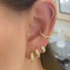 Crmya Yellow Silver Plated Stud Dangle Earrings For Women Cubic Zirconia Hoop Earrings For Women Bohemian Earings Jewelry