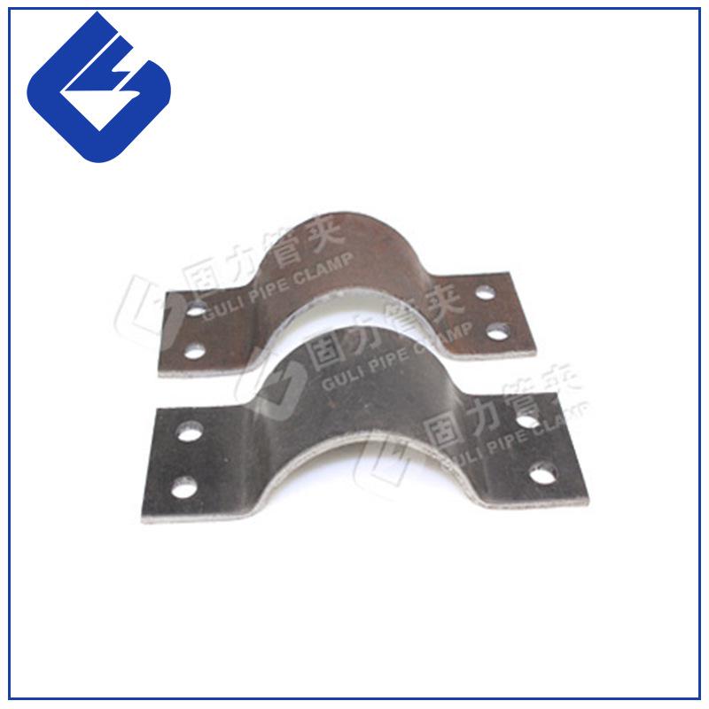 K02 Double Hole Single Pipe Clamp - 304 Stainless Steel Thickened Saddle Pipe Clamp Cable Clip