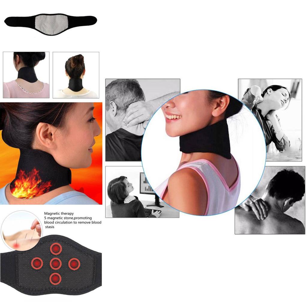 Cozy Neck Protection Wrap Self-heating Black Thermal Neck Brace For Men And Women