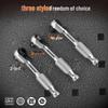 Compact Dual-Head Ratchet Wrench with Quick-Release Screwdriver Function