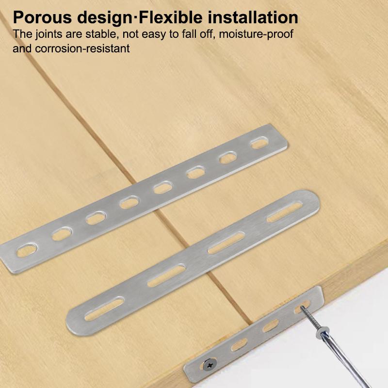 Flache Winkelhalterung aus Edelstahl, Reparatur-Verbindungsplatte, Reparatur-Befestigungsverbinder, Möbel Schrank Regale Stützteile