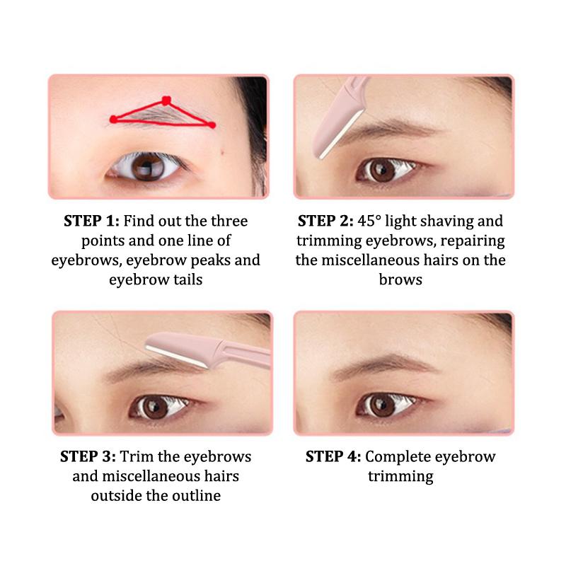 1 Pcs Eyebrow Trimmer Makeup Tools Safe Eye Brow Razor Face Body Hair Removal Shaver Blades Women Eyebrows Shaping Knife