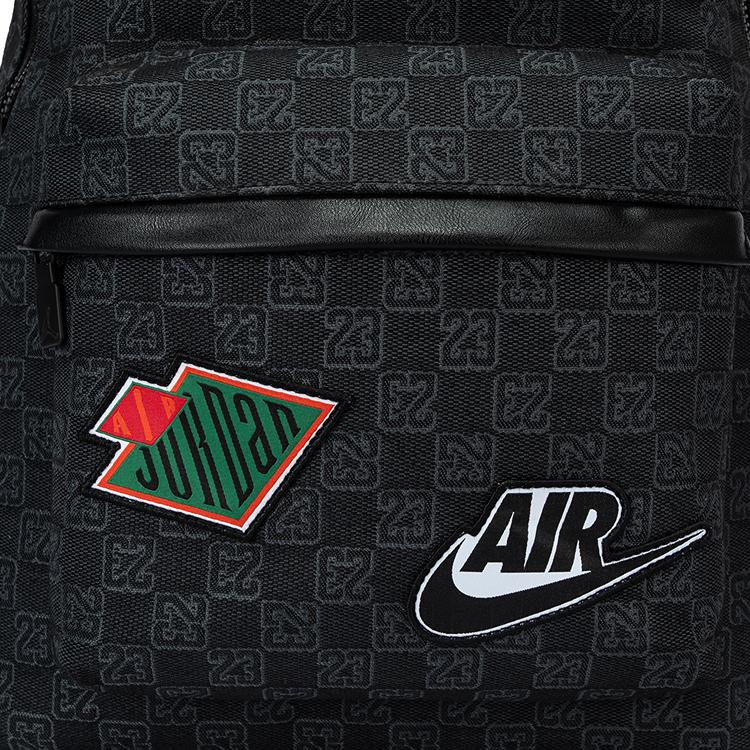 Jordan Monogram Series Checkerboard Badge Backpack Unisex backpack Blue Black JD2543010AD-001