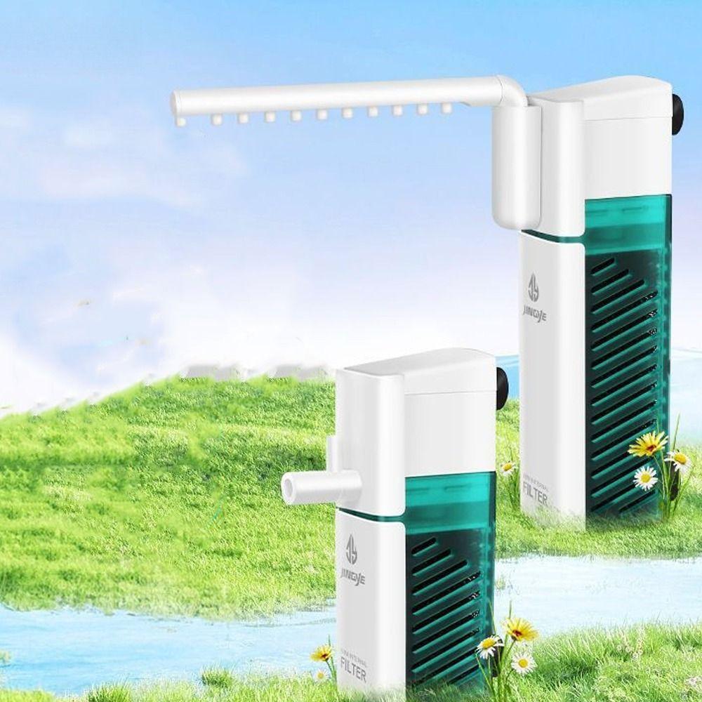 Einstellbarer Aquarienfilter 3-in-1 Wasserreinigung Eingebauter Umwälzfilter Kleines Aquarium