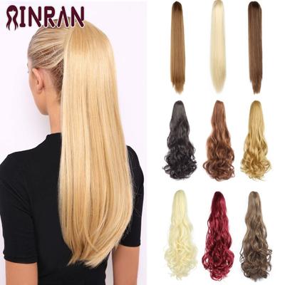 22-Zoll-Pferdeschwanz-Haarverlängerung mit Krallenclip, synthetisches Pferdeschwanz-Verlängerungshaar für Frauen, Pferdeschwanz-Haar-Haarteil
