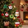 Santa Claus Christmas Tree Pendants Snowman Plush Keyring Fluzzy Christmas Keychain  Holiday
