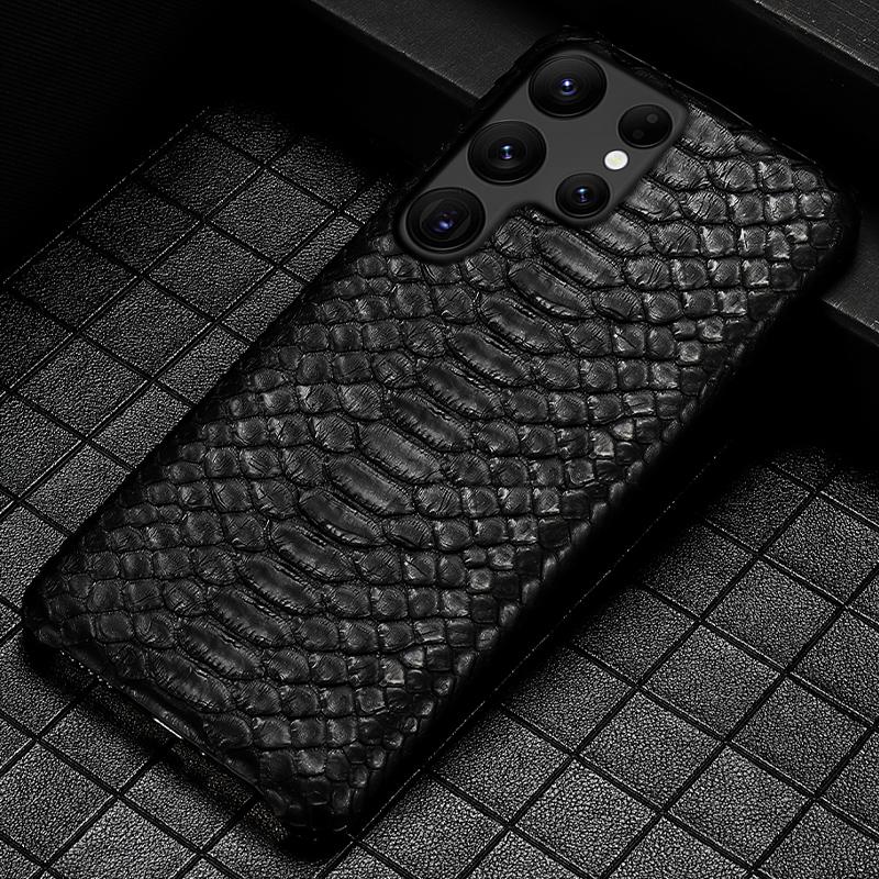 

100% Натуральная Кожа Чехол Для Samsung Galaxy S25 S24 Ultra S21 S22 S23 FE S24Plus S25Plus Note 20 Ultra A54 A53 A55 5G Galaxy S24 Ultra чёрный
