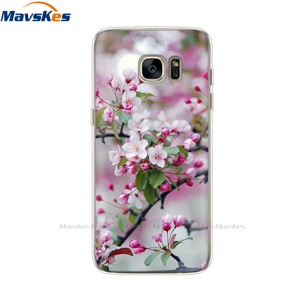 Custodia in Silicone Cartone Animato Per Samsung Galaxy S7 Custodie Cover Fiore Morbido TPU Custodia per Telefono Per Samsung S7 edge G930F G930FD G930W8 Funda