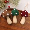 Mini Felt Mushroom Christmas Tree Ornaments