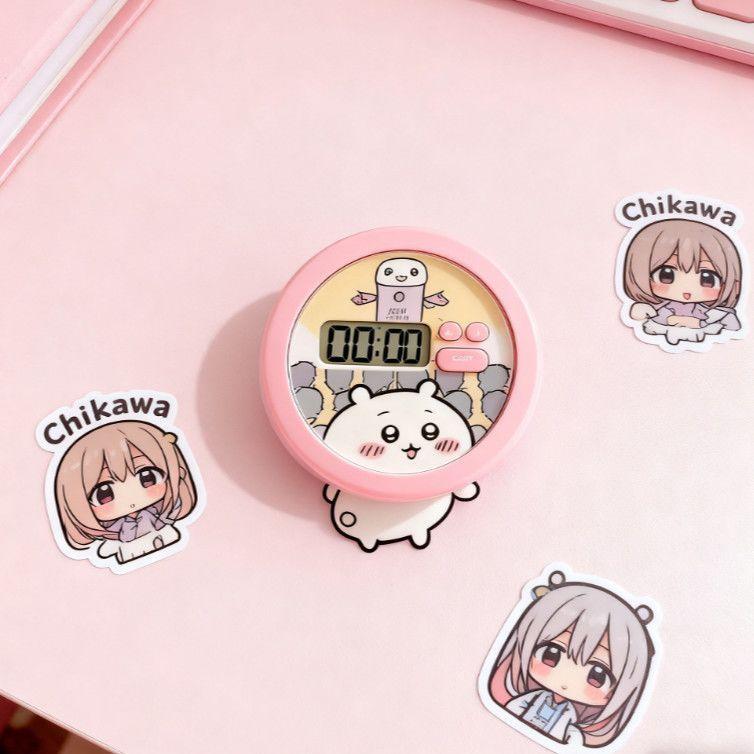 Cute Chiikawa Timer Alarm Clock Kitchen and bedroom timer cartoon Chiikawa Magnetic alarm clock room decoration Girl's Gift